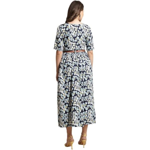 Preneum Women's Georgette Empire Waist Midi Dress - Image 3
