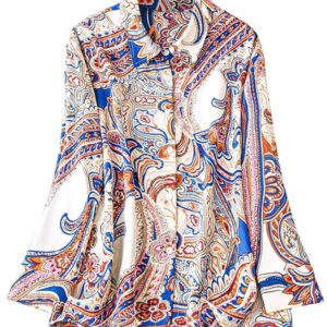 Leriya Fashion Shirts for Women – Korean Style Long Sleeve Oversized Button Down | Plus Size Workwear Top for Office & Casual Wear
