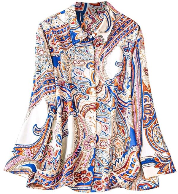 Leriya Fashion Shirts for Women – Korean Style Long Sleeve Oversized Button Down | Plus Size Workwear Top for Office & Casual Wear